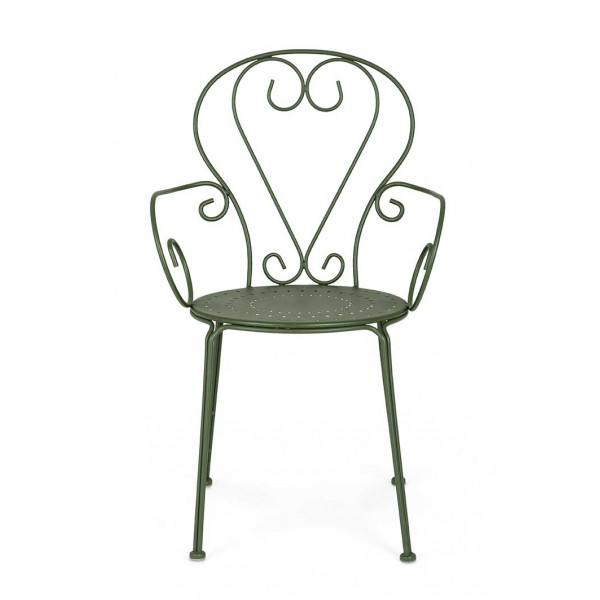 Conjunto Etienne mesa Ø70cm + 2 sillas, color Forest