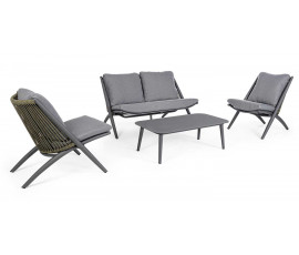 Conjunto Aloha sofá + 2 sillones + mesa