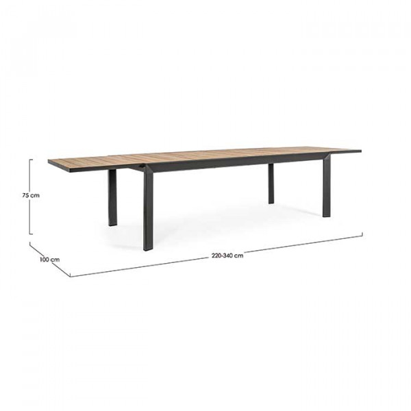 Mesa extensible Belmar 220-340X100 NAT/ANTYK13