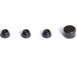 Kit capuchones (capuchón negro + 3 clips con ruedas) para barbacoa de carbón